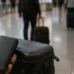 2026 보조배터리 기내 반입 공항 보안검색 구역에서 보조배터리를 휴대수하물로 준비하는 여행 상황